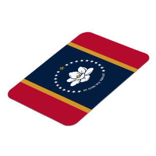Íman Ímã de foto flexível com a bandeira do Mississippi