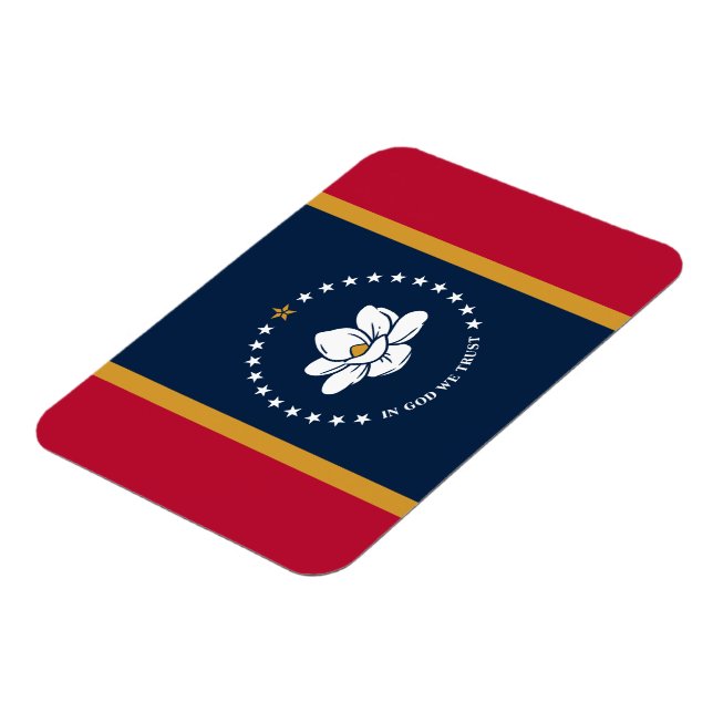 Íman Ímã de foto flexível com a bandeira do Mississippi (Left Side)