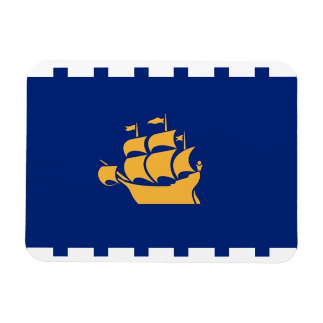 Íman Ímã de foto flexível com bandeira de Quebec City (Horizontal)