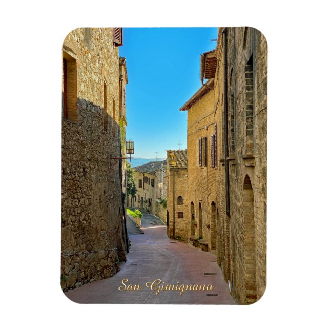 Íman Ímã de foto flexível das ruas de San Gimignano (Vertical)