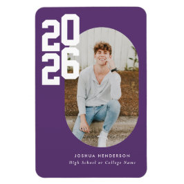 Íman Ímã de Foto Flexível Graduação Roxo Tipo Negrito