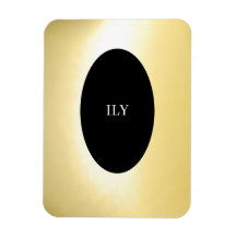 Ímã de Foto Flexível ILY Dourado