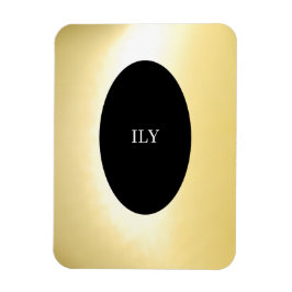 Íman Ímã de Foto Flexível ILY Dourado