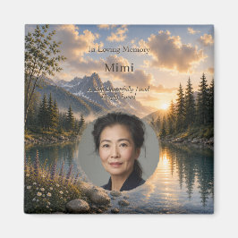 Íman Ímã de Foto Memorial Quiet Waters | Personalizado