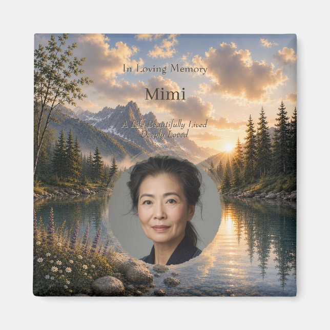 Íman Ímã de Foto Memorial Quiet Waters | Personalizado (Frente)