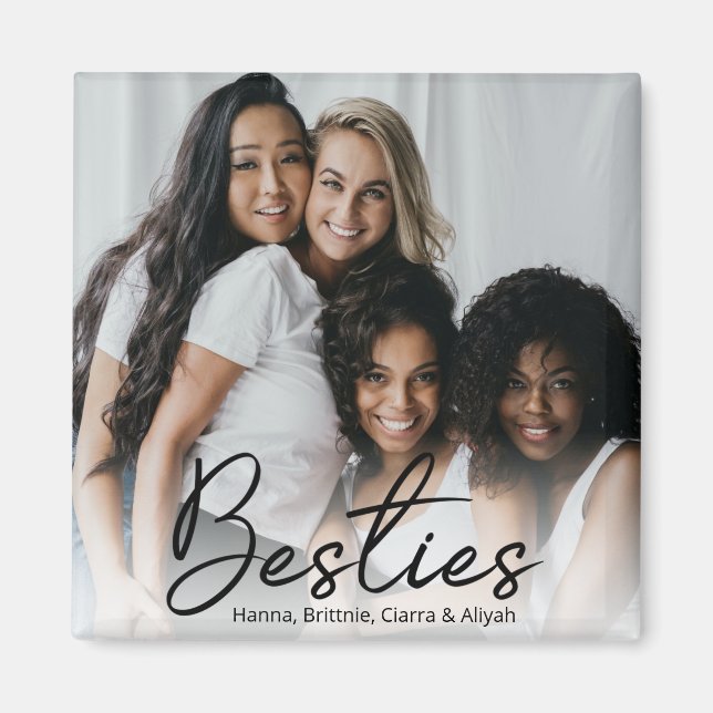 Íman Ímã de Foto Personalizado com Roteiro de Melhores  (Frente)