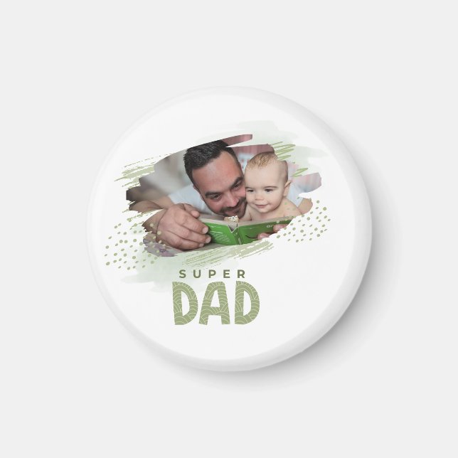 Íman Ímã de Foto Personalizado do Dia dos Pais (Frente)