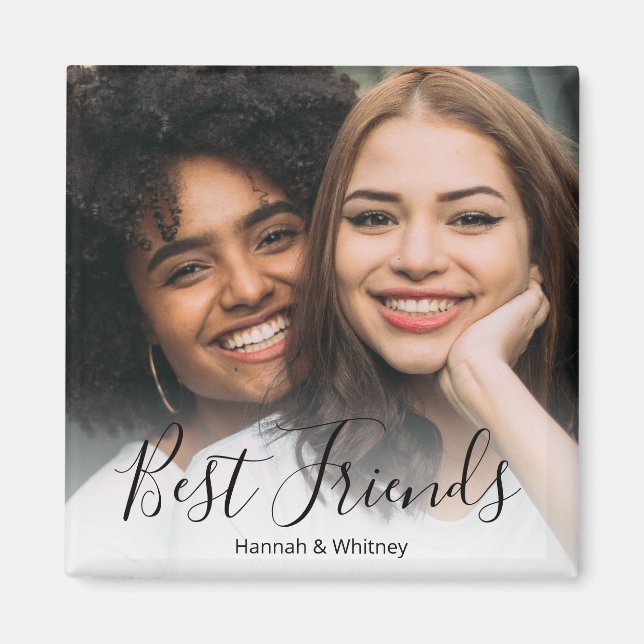 Íman Ímã de Foto Personalizado Melhores Amigos (Frente)