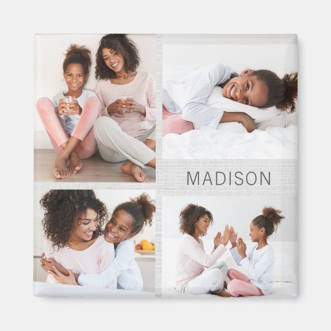 Íman Ímã de Foto Personalizado Momentos Felizes (Frente)
