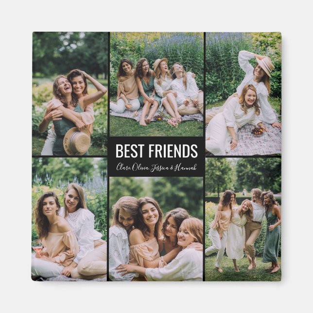 Íman Ímã de Foto Personalizado para Melhores Amigos (Frente)