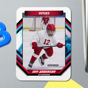 Íman Ímã de Foto Personalizado Prime Red de Hóquei no G
