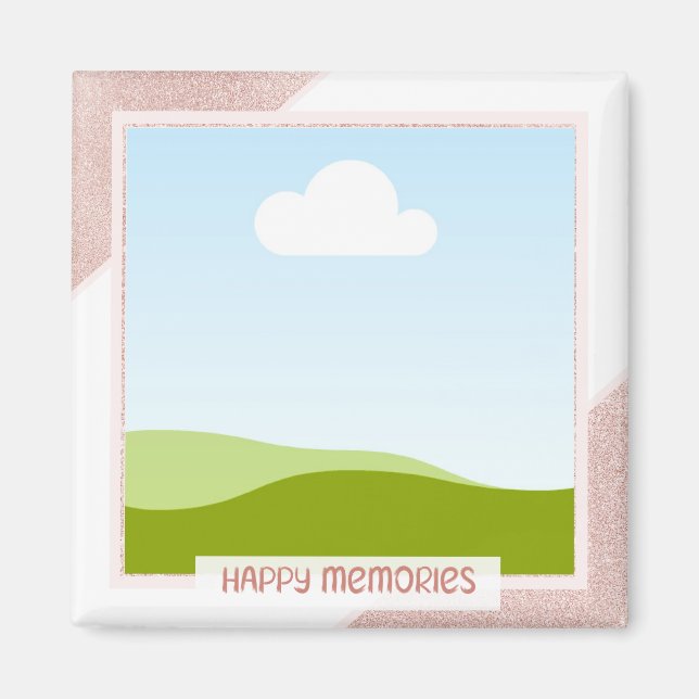 Íman ímã de fotos personalizado (Frente)