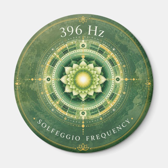 Íman Ímã de Frequência Solfejo 396 Hz (Frente)