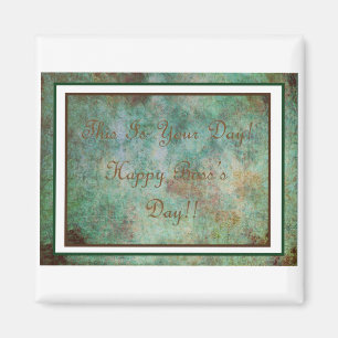 Íman Ímã de Frig do dia do chefe feliz!