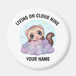 Íman Ímã de Furão Fofo Personalizado com Texto Personal
