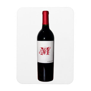 Íman Ímã de garrafa de vinho monograma