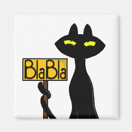 Íman Ímã de Gato Preto Engraçado " Bad Boogie - BlaBla-