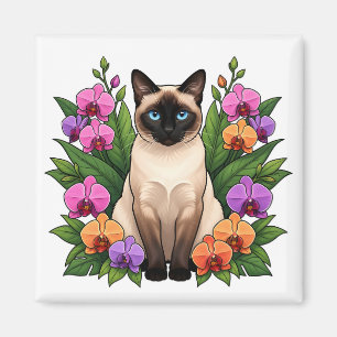 Íman ímã de gato siamês botânico