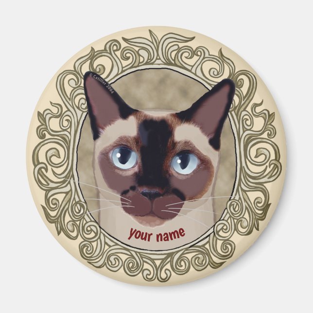 Íman Ímã de Gato Tonkinês (Frente)