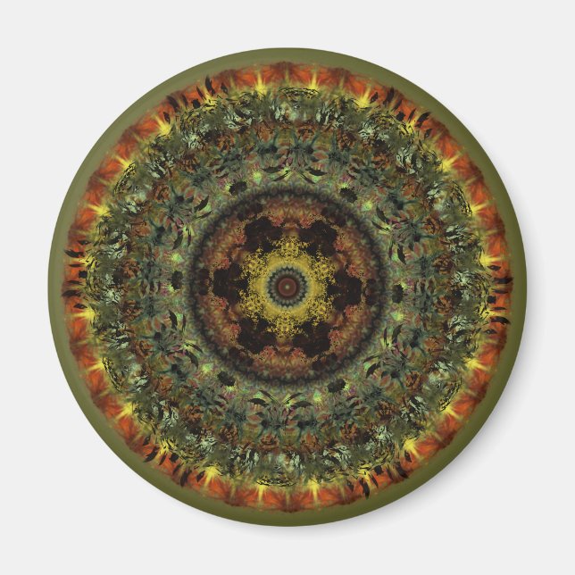 Íman Imã de geladeira Africana Dusk Mandala (Frente)