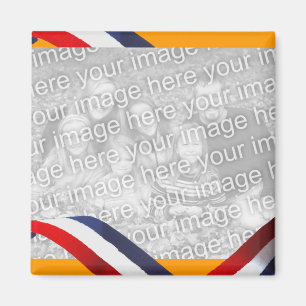 Íman Imã de geladeira alaranjada azul branca vermelha