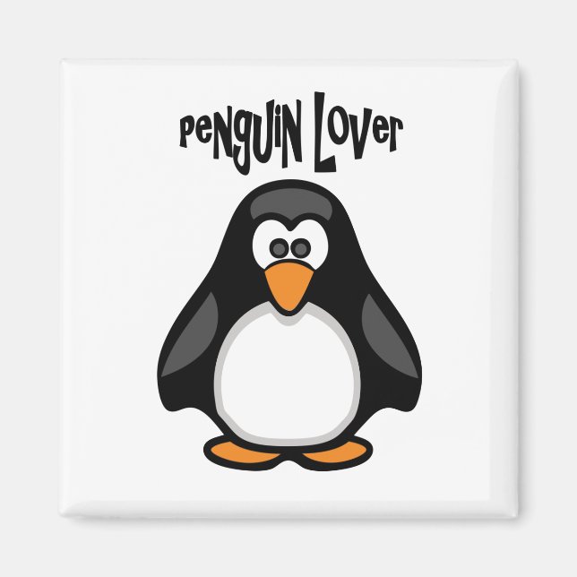 Íman Ímã de Geladeira Amante de Pinguim (Frente)