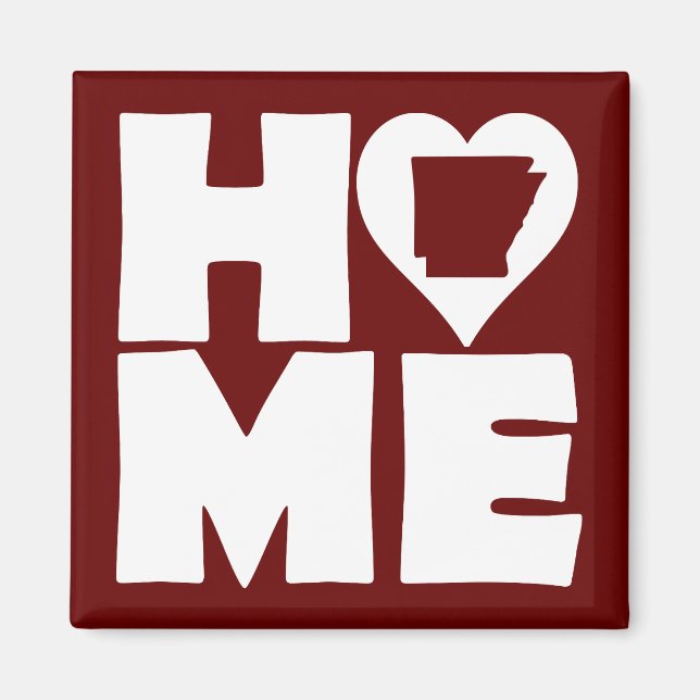 Íman Ímã de Geladeira Arkansas Home Heart State (Frente)