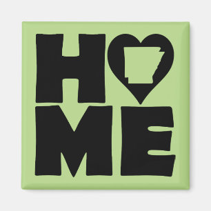 Íman Ímã de Geladeira Arkansas Home Heart State