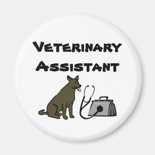 Íman Imã de geladeira assistente veterinária