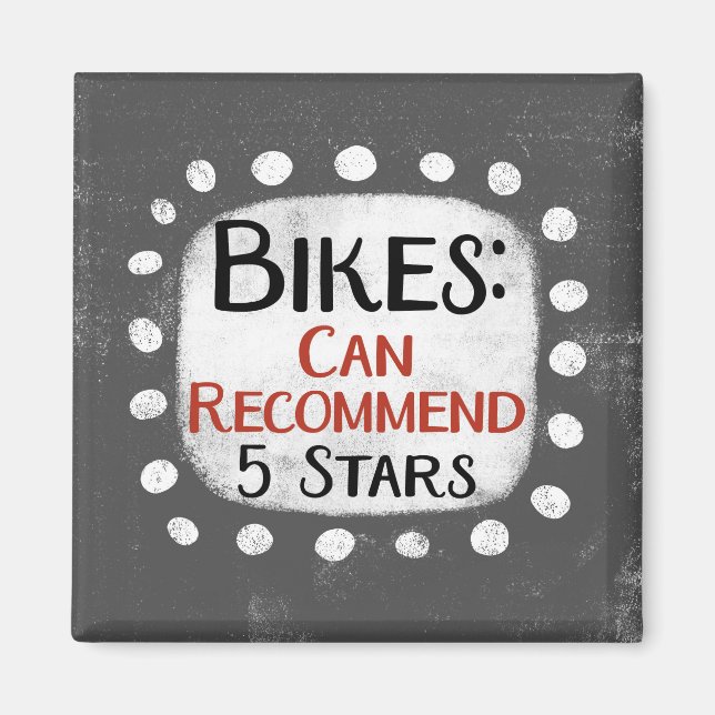 Íman Ímã de Geladeira Bikes Review 5 Estrelas (Frente)