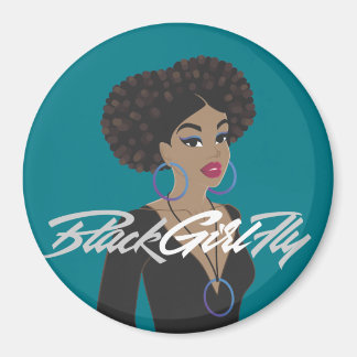 Íman Imã de geladeira BlackGirlFly