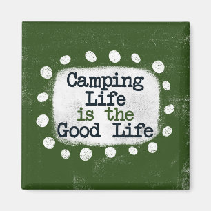 Íman Ímã de Geladeira Camping Vida É A Boa Vida