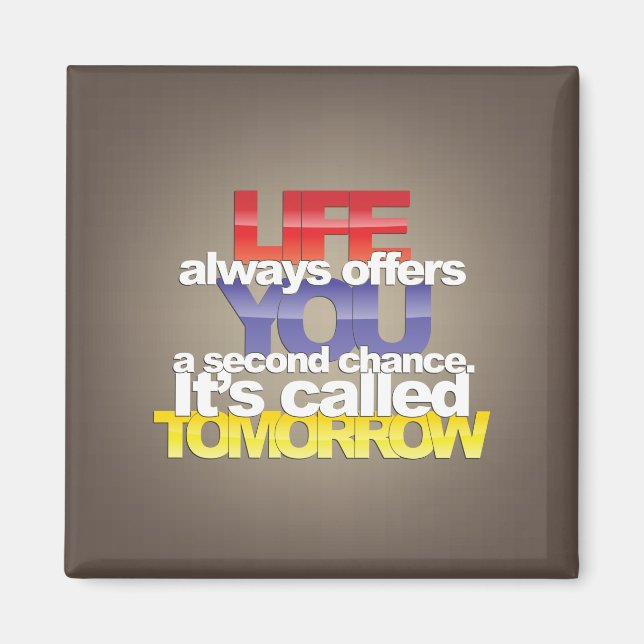 Íman Imã de geladeira com citações inspiradoras (Frente)