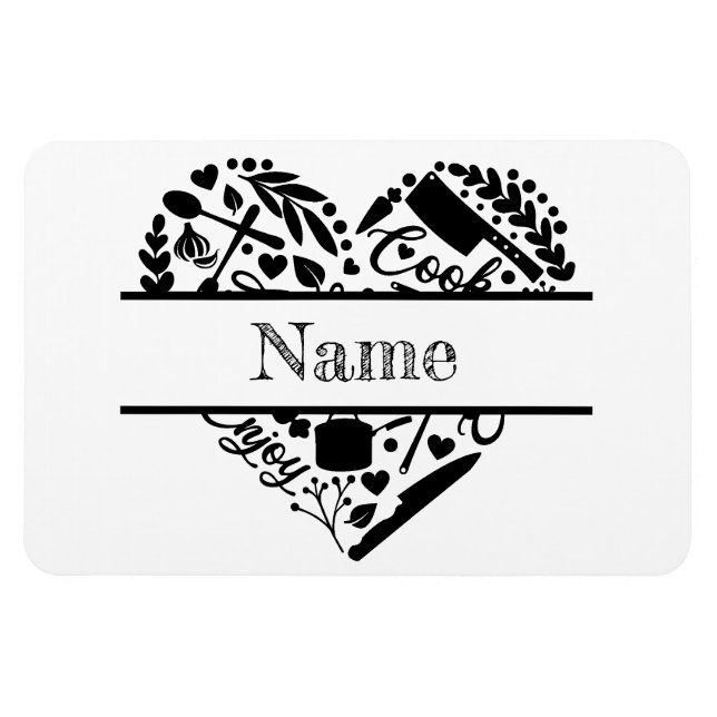 Íman Ímã de Geladeira com Foto e Nome Personalizado (Horizontal)