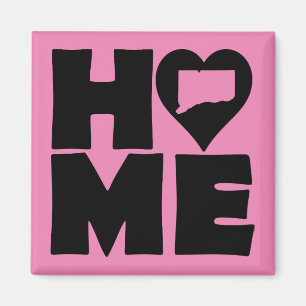 Íman Ímã de Geladeira Connecticut Home Heart State