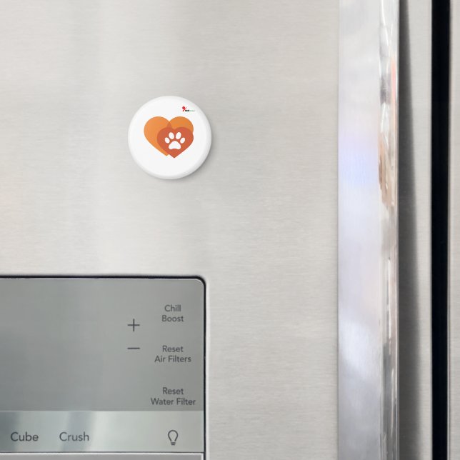 Íman Ímã de Geladeira Coração com Pegada de Pata Minima (In Situ (Fridge))