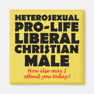 Íman Ímã de Geladeira Cristão Masculino Prolife Ofensiv