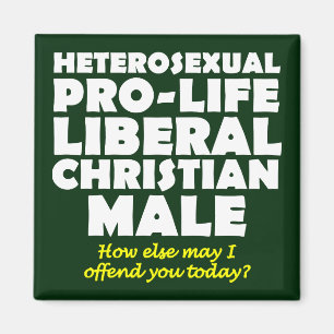 Íman Ímã de Geladeira Cristão Masculino Prolife Ofensiv