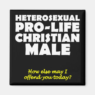 Íman Ímã de Geladeira Cristão Masculino Prolife Ofensiv