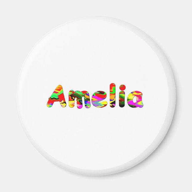 Íman Ímã de geladeira da Amelia (Frente)
