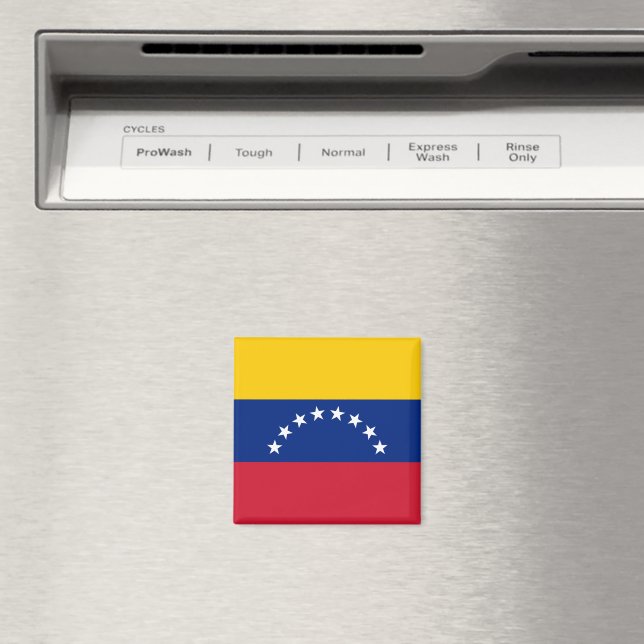Íman Ímã de geladeira da bandeira da Venezuela (In Situ (Dishwasher))