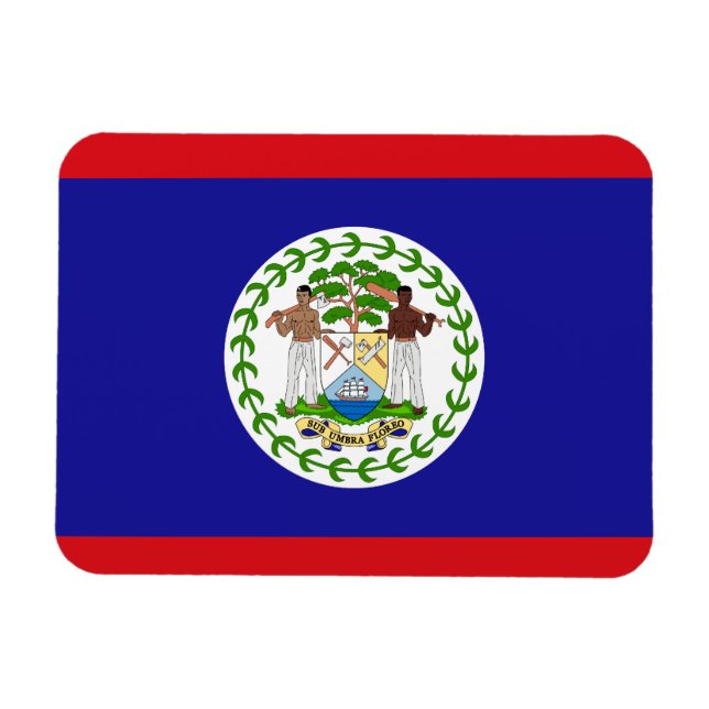 Íman Ímã de Geladeira da Bandeira Patriótica de Belize (Horizontal)