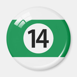 Íman Imã de geladeira da bola de bilhar do número