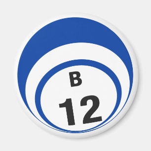 Íman Imã de geladeira da bola do bingo B12