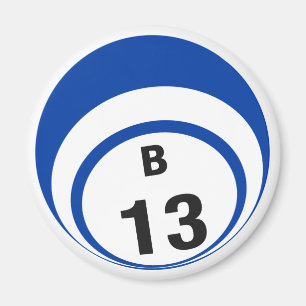 Íman Imã de geladeira da bola do bingo B13