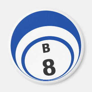 Íman Imã de geladeira da bola do bingo B8