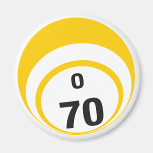 Íman Imã de geladeira da bola do bingo de O 70