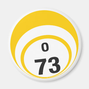 Íman Imã de geladeira da bola do bingo de O 73