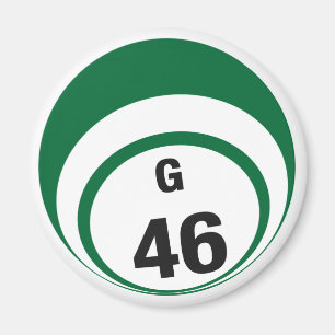 Íman Imã de geladeira da bola do bingo G46