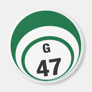 Íman Imã de geladeira da bola do bingo G47